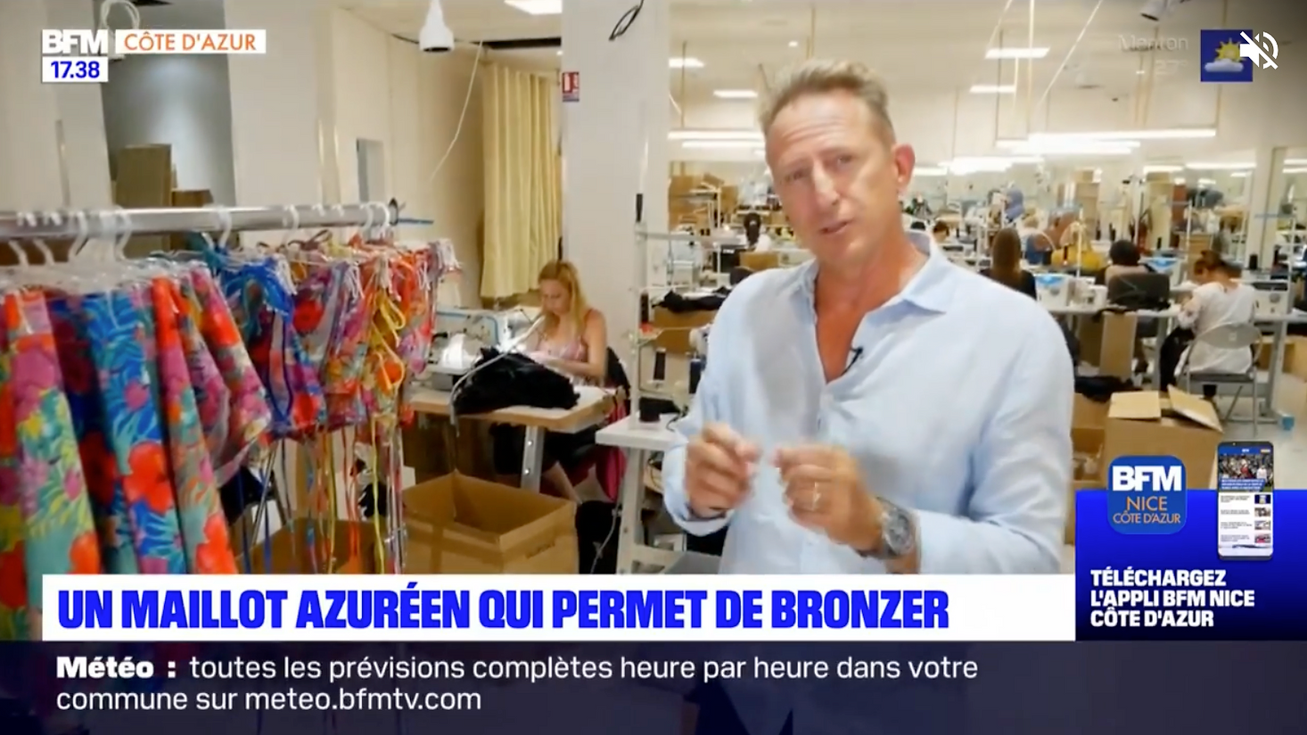Interview BFM Nice Côte d'Azur sur les maillots transbronzants Bikunu